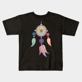 Pastel Rainbow Dream Catcher Kids T-Shirt